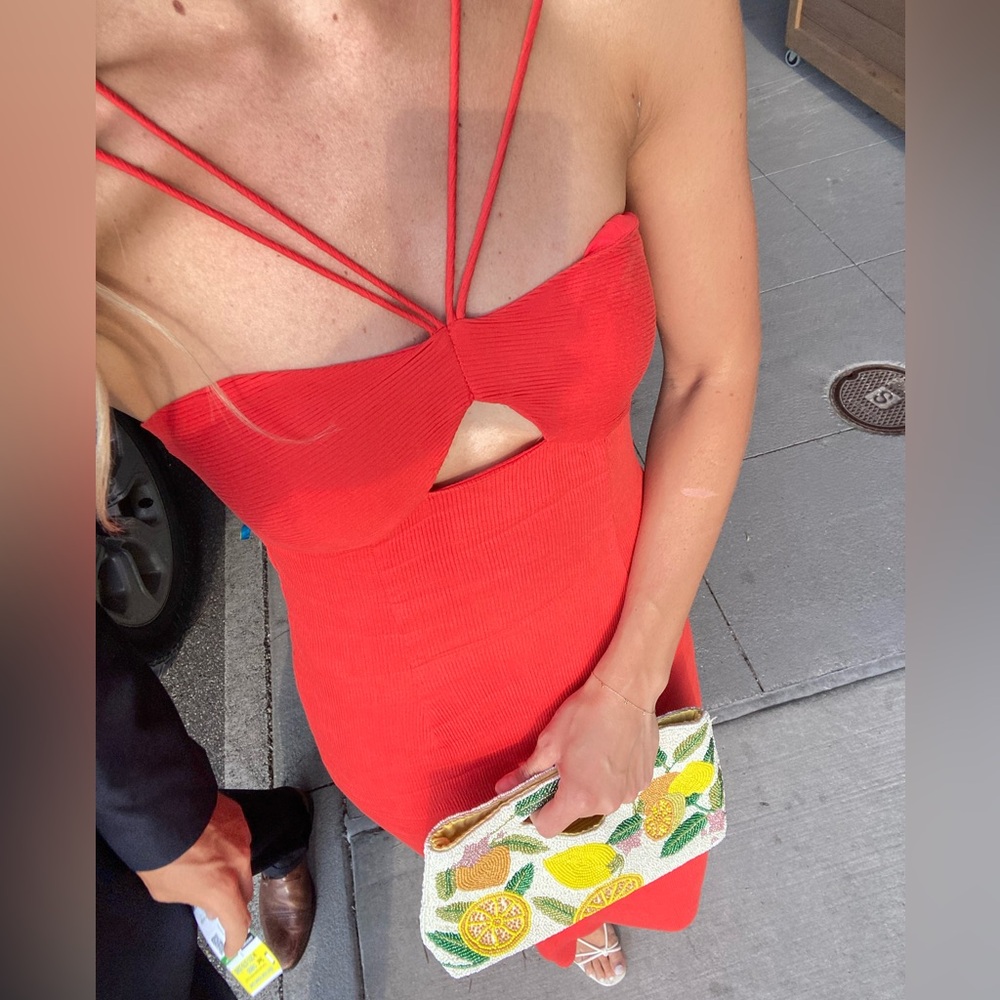 Staud Gianna Dress in Papaya